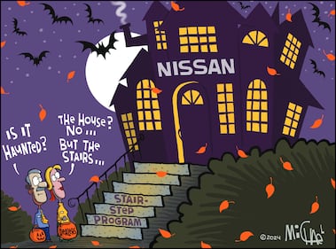 Leo Michael cartoon: Nissan's Halloween scare