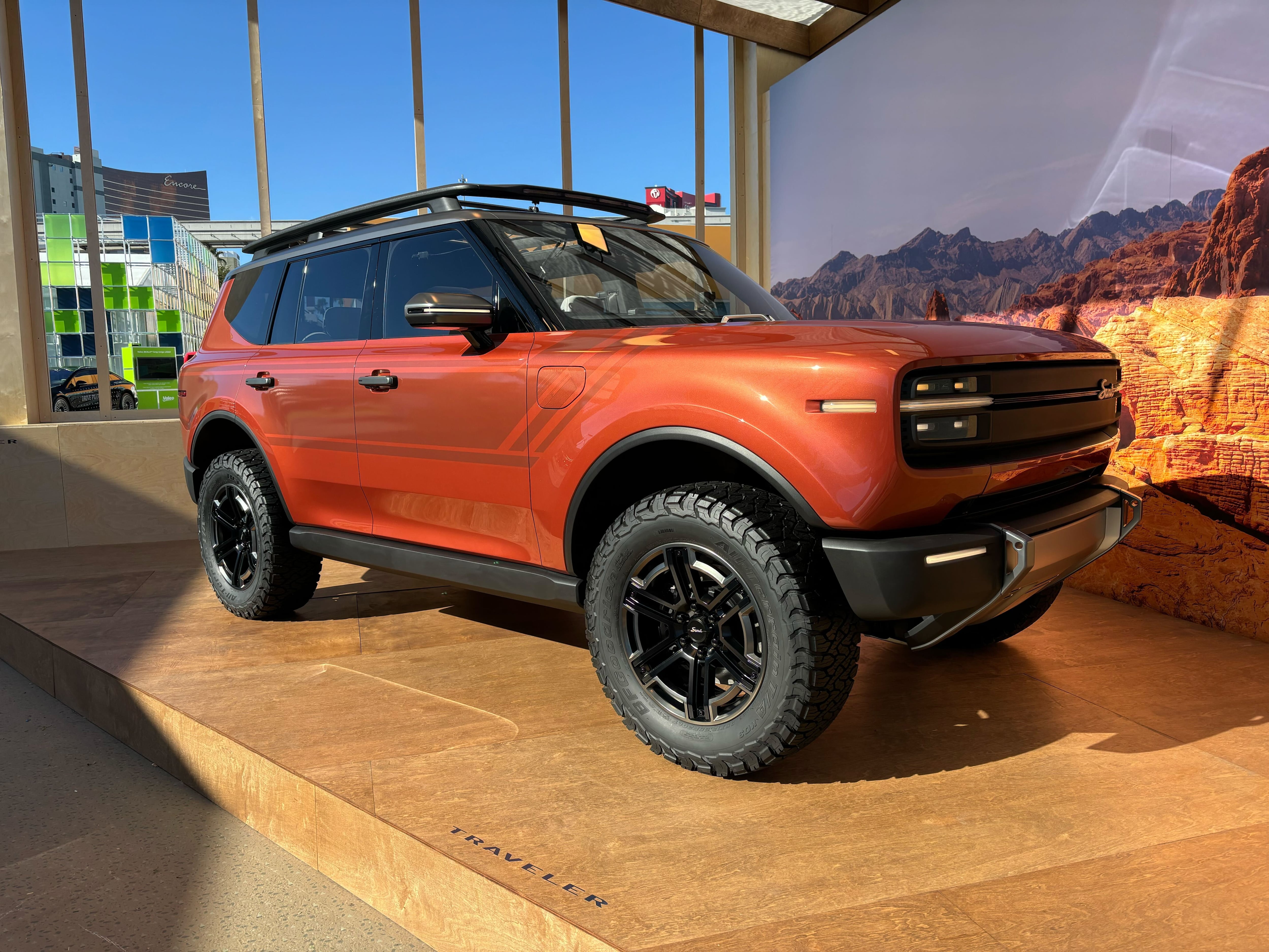 The Scout Traveler concept at CES. VW Group CEO Oliver Blume said the startup has received over 50,000 refundable reservations for its SUV and pickup.