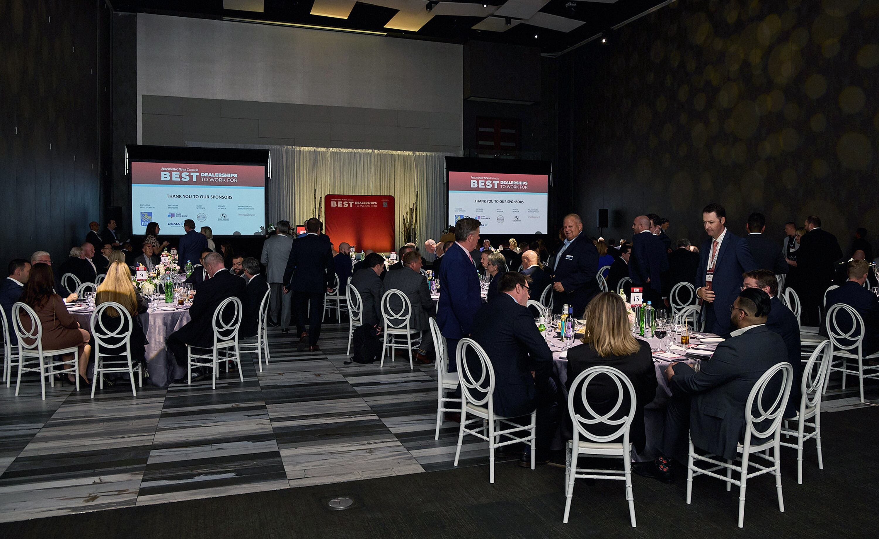 Dealership staff celebrate awards night in Toronto for Best Dealerships To Work For