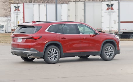 2025 Buick Enclave spy photos rear quarter