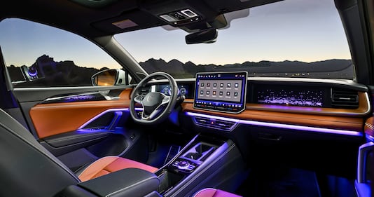 A full view of the cockpit of the 2025 VW Tiguan