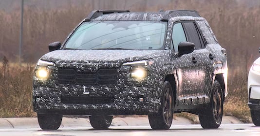 Upcoming Subaru Outback in camouflage