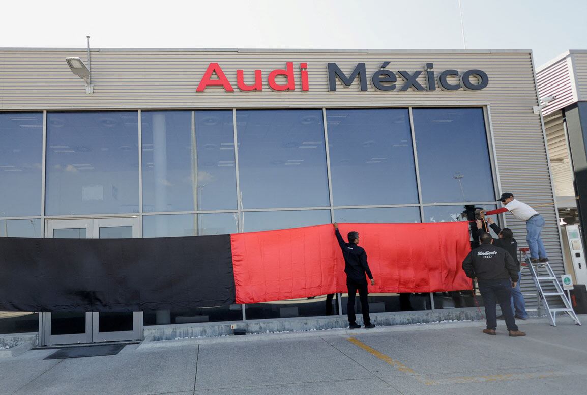 Audi Mexico plant strike building