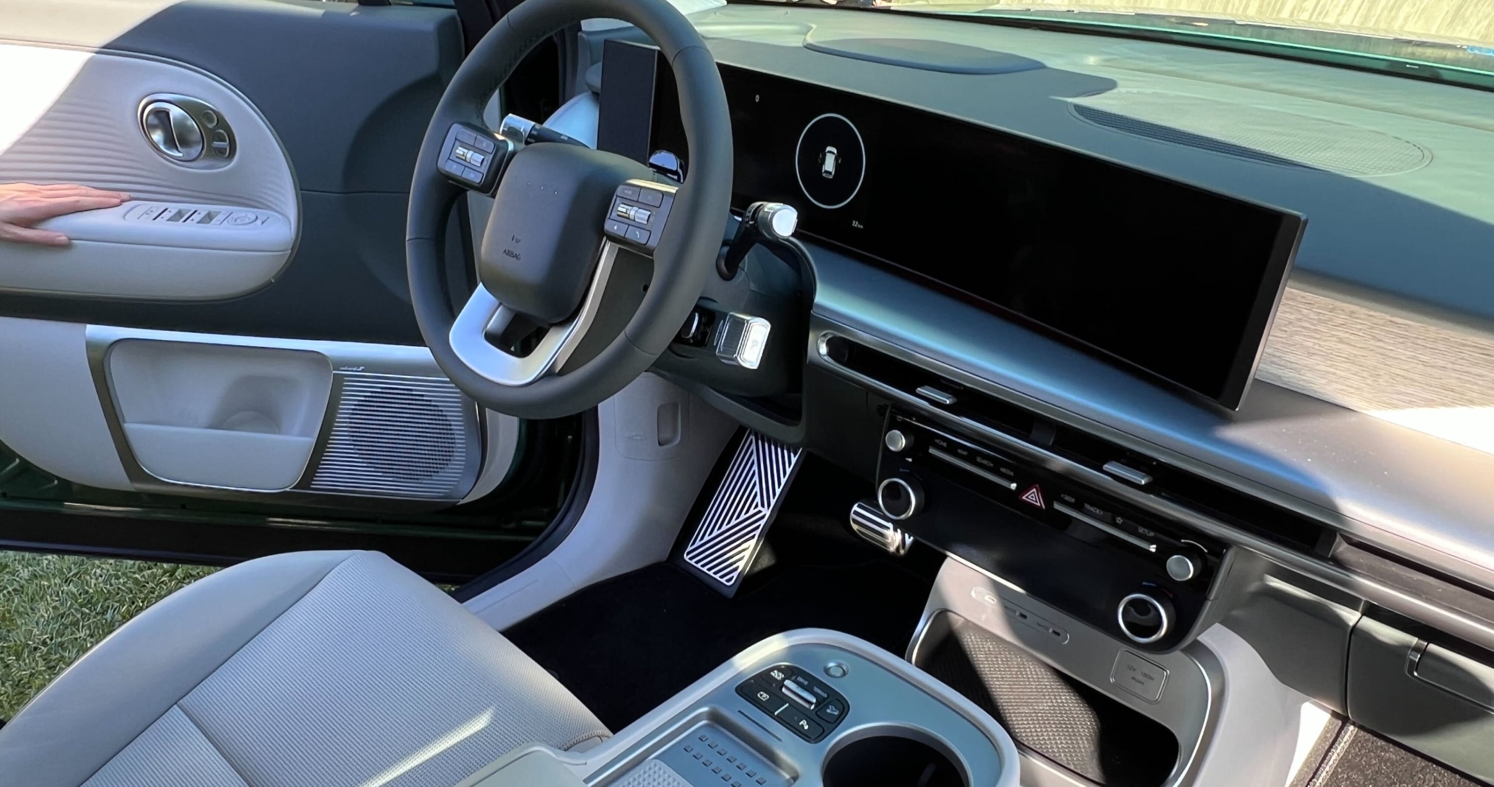 2026 Hyundai Ioniq 9 driver controls as seen from the passenger seat