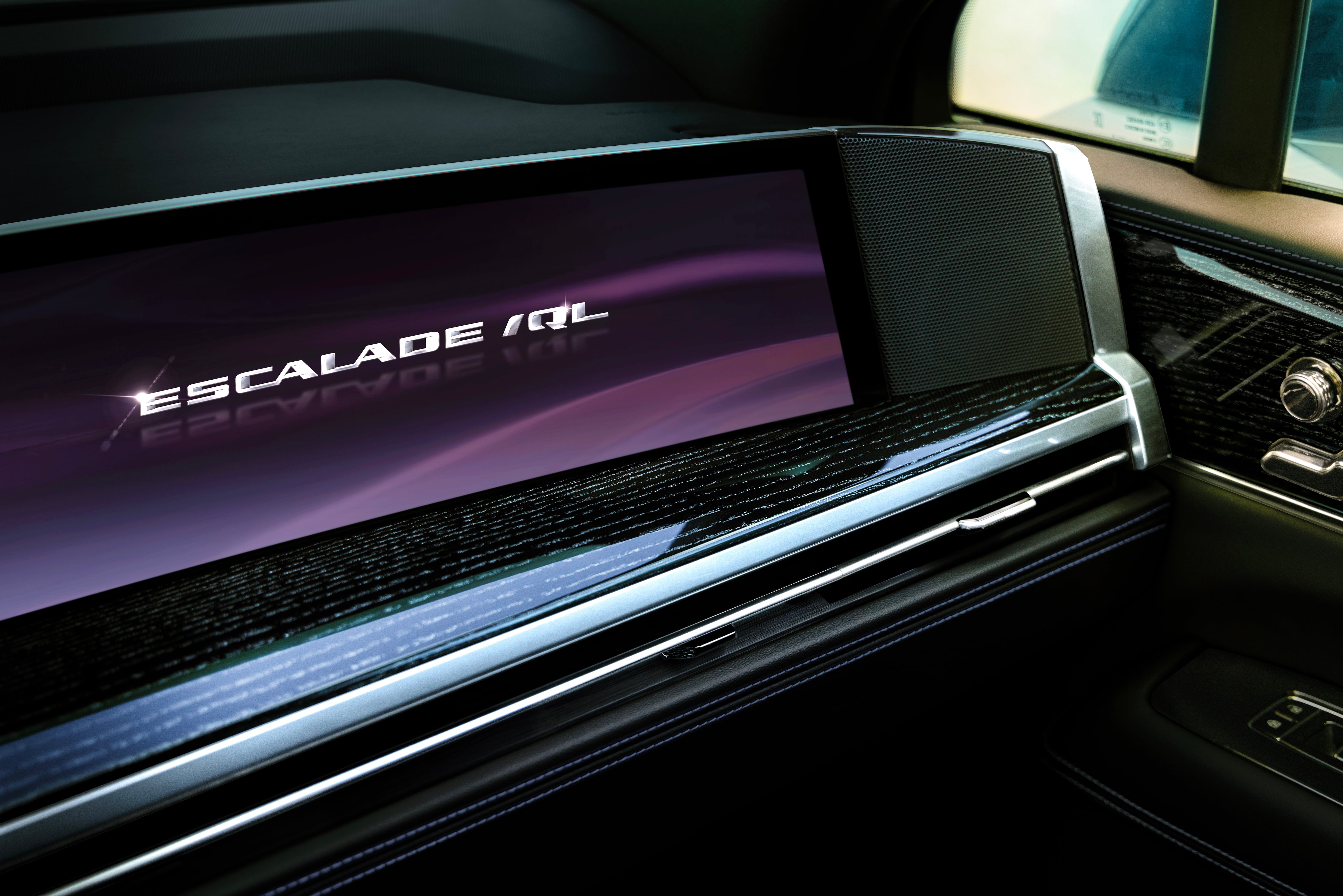 A view of the interior display screen on the 2026 Cadillac Escalade IQL.