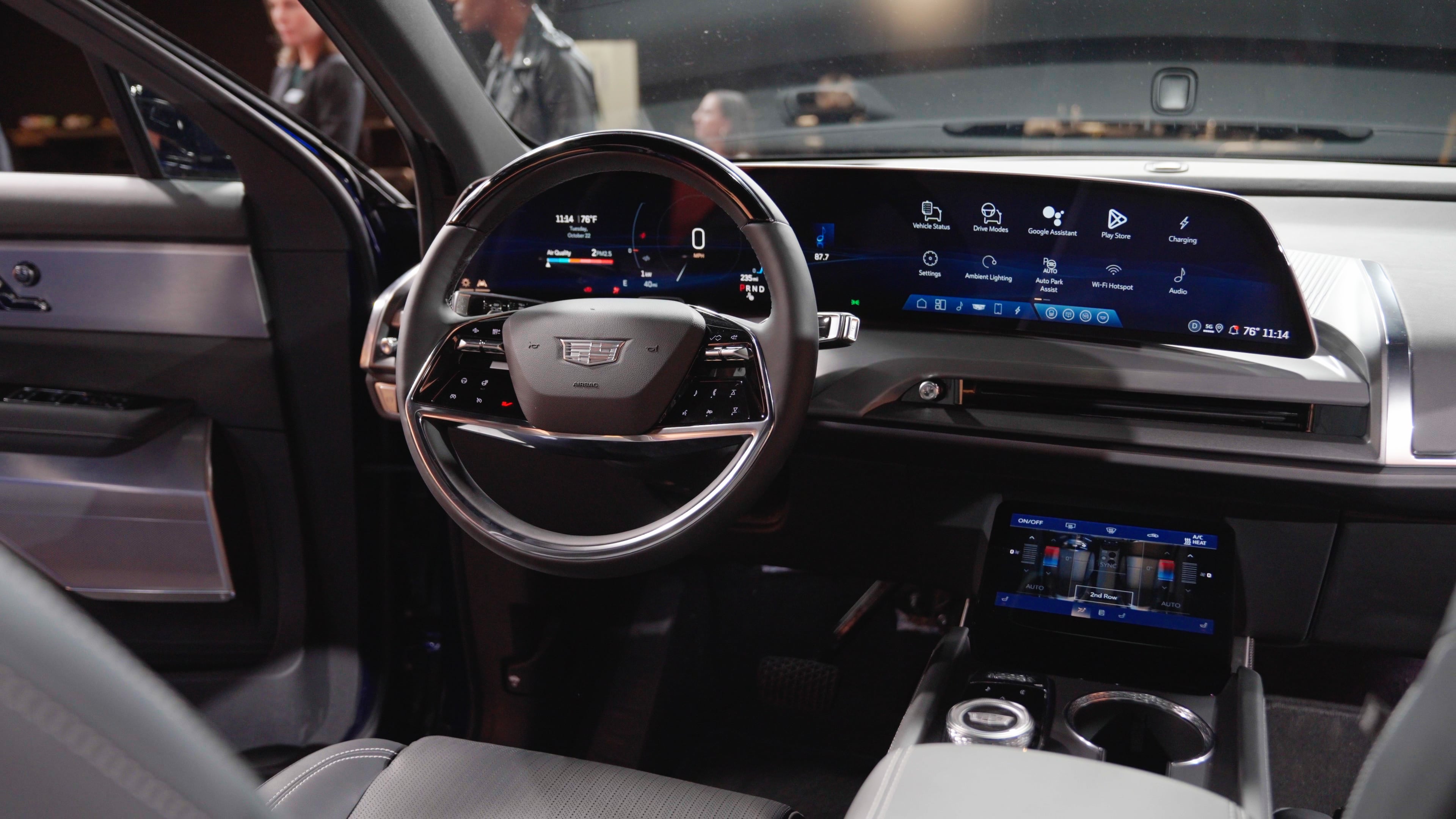 A view of the interior screens in the 2026 Cadillac Vistiq.