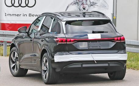 Audi Q6 Sportback E-tron turning spy photo