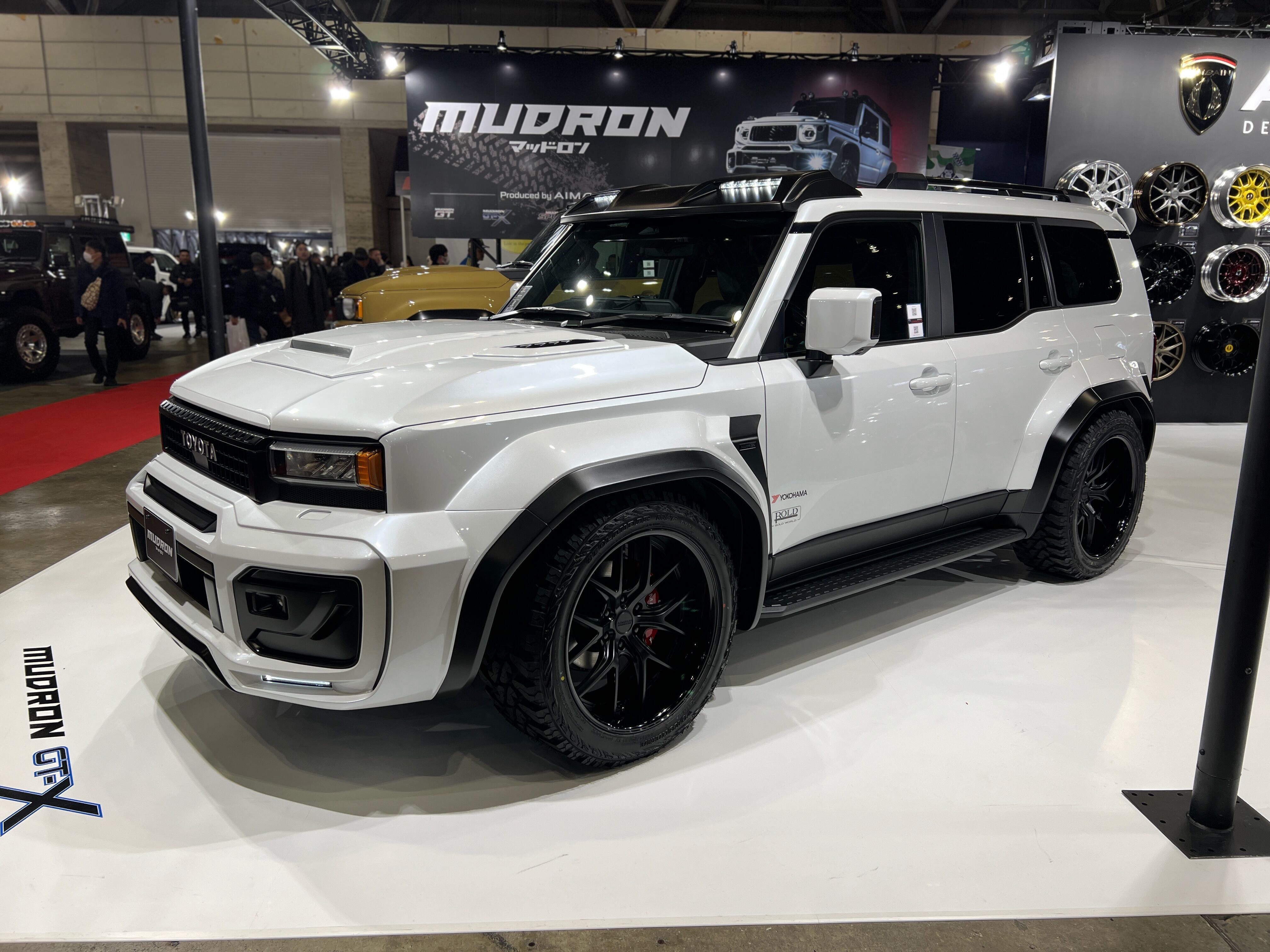 White Toyota Land Cruiser 250 at 2025 Tokyo Auto Salon.