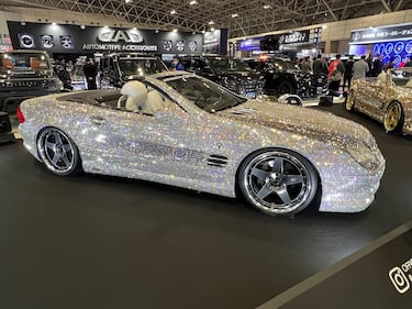 Crystal encrusted Mercedes-Benz SL at 2025 Tokyo Auto Salon